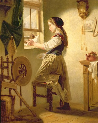 Feeding the Birds in Winter by Hubert Salentin